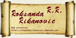 Roksanda Rikanović vizit kartica